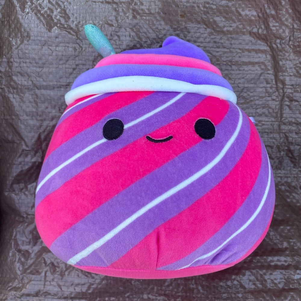 Squishmallows Pink and Purple Striped Plush